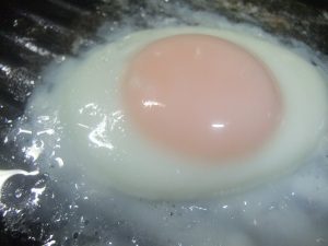 プレートにのった目玉焼きの写真