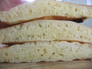 ホットケーキの断面の写真