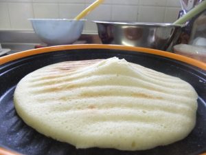失敗したホットケーキの写真