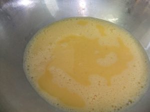 溶き卵の写真